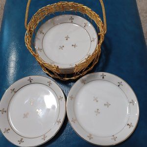 Andrea by Sadek porcelain coaster set with holder